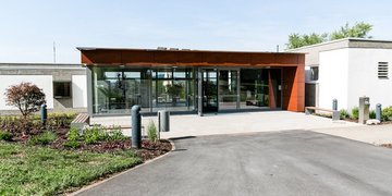 Blick auf das Schullandheim Oberthal