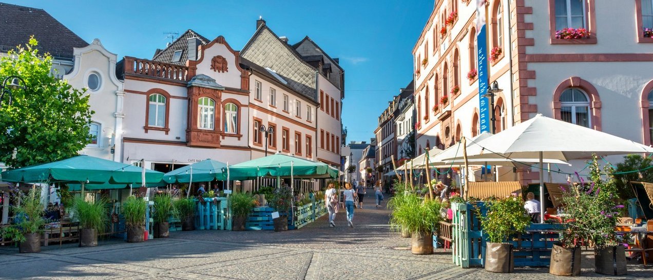 Blick auf den Schlossplatz in St. Wendel